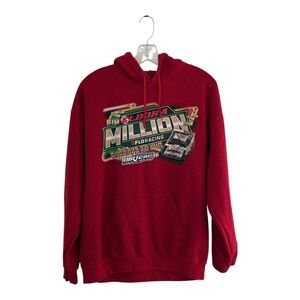 Eldora Speedway Size M Red  Sweatshirt Hoodie 2022 Million Dollar Dirt Car Race